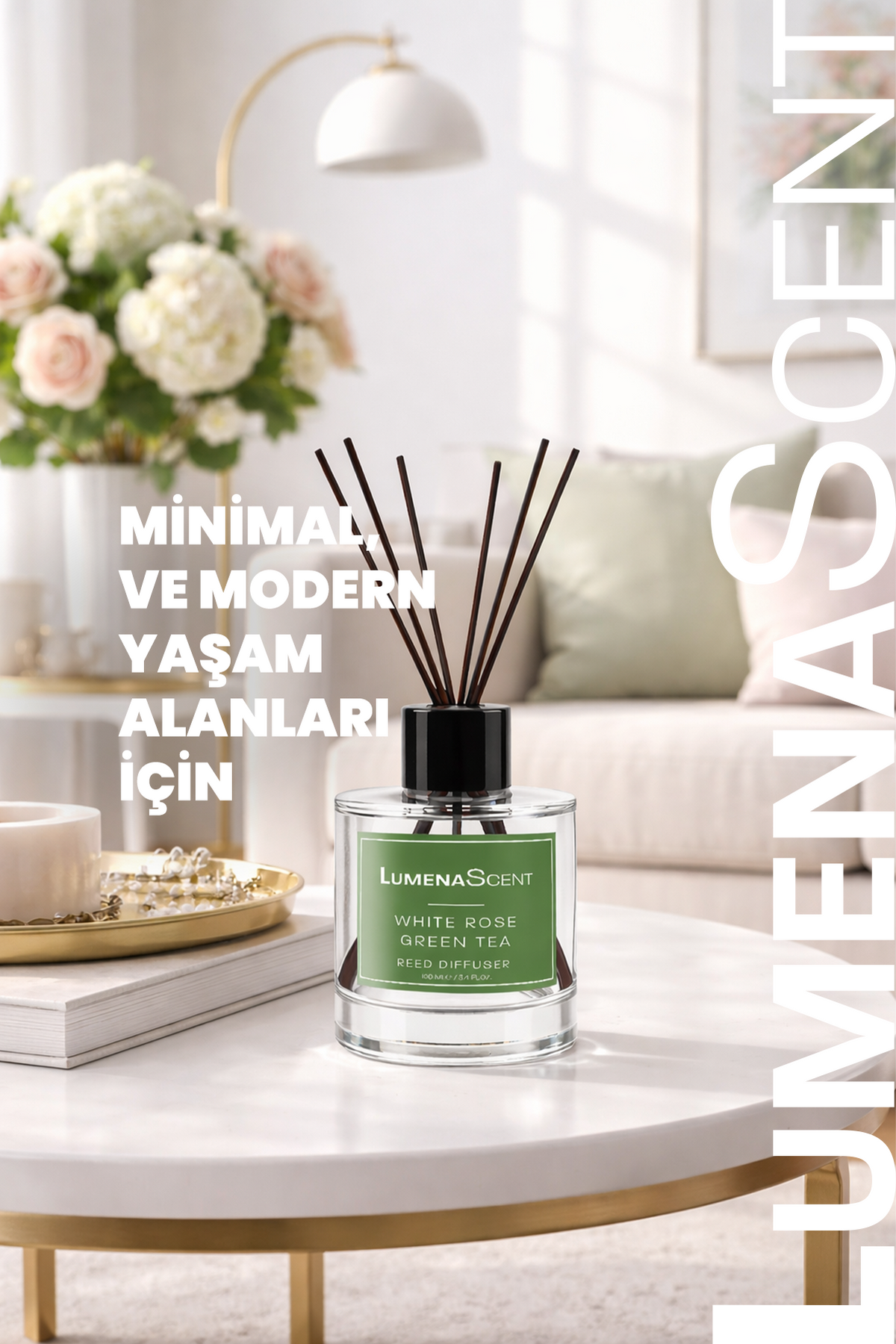 White Rose Green Tea Oda Kokusu - Çiçeksi Ferahlığın Uyumu